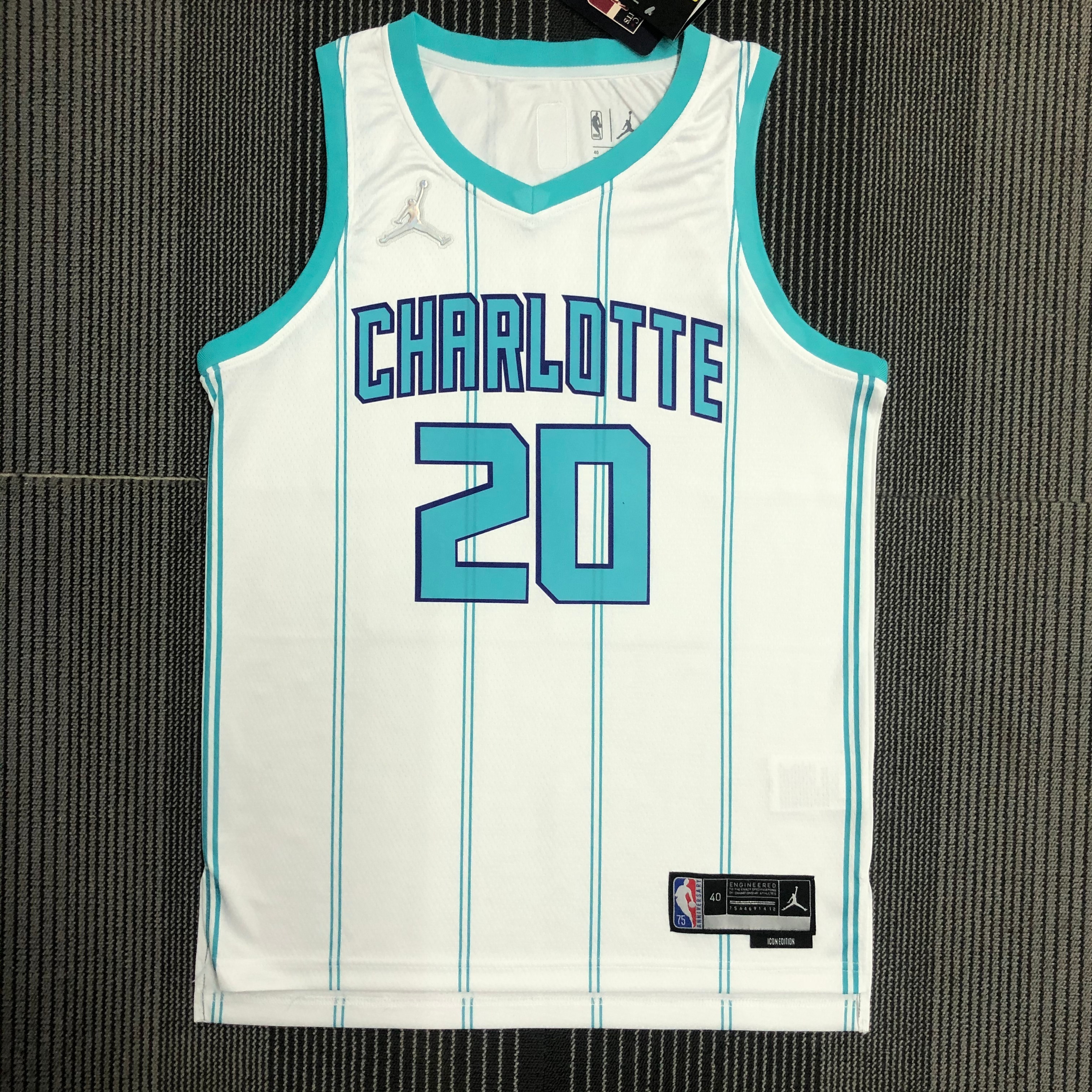75th Anniversary Hornets White No.20 Hayward
