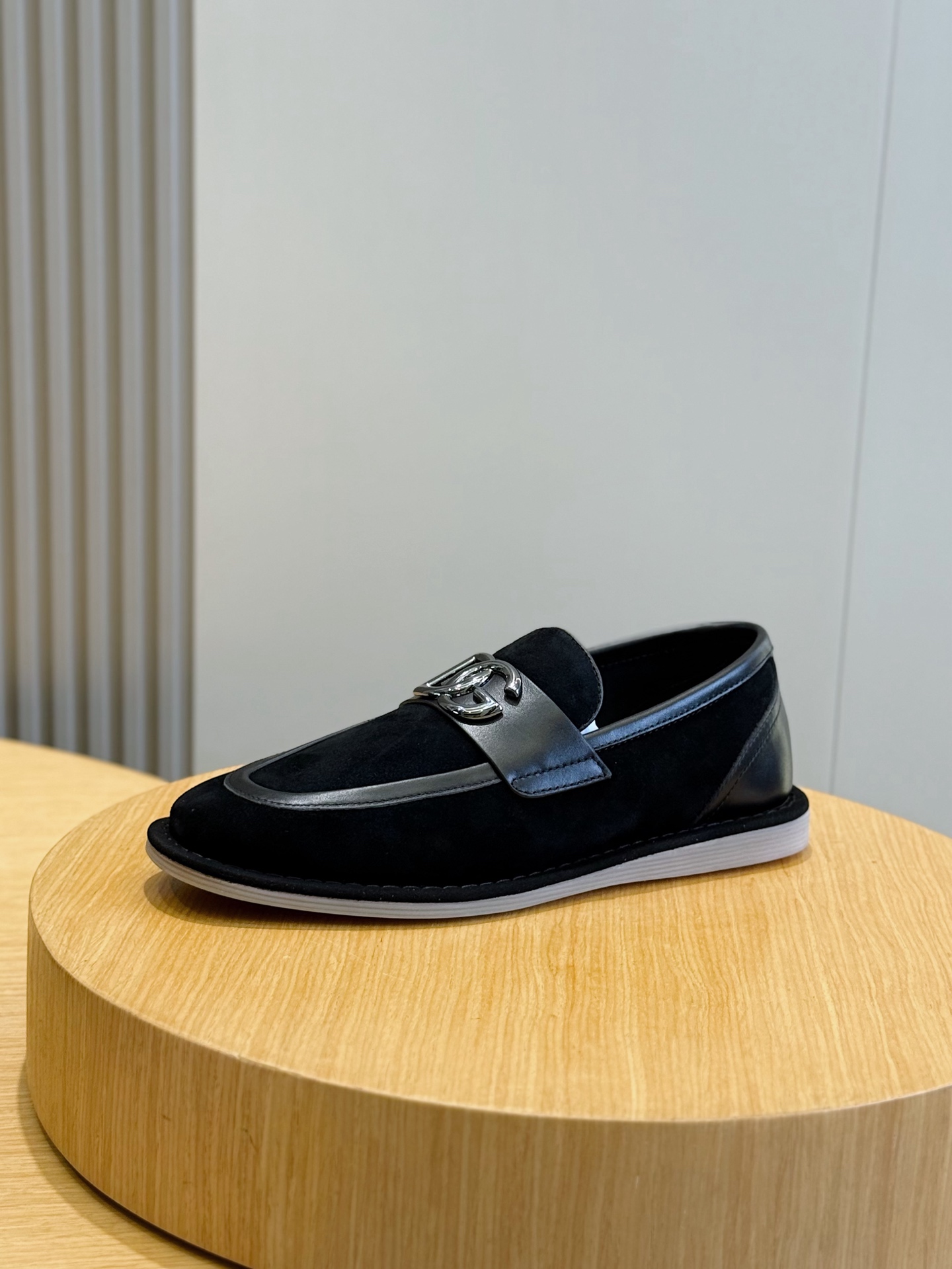 Dolce Gabbana Men's DG Logo Suede Loafer
