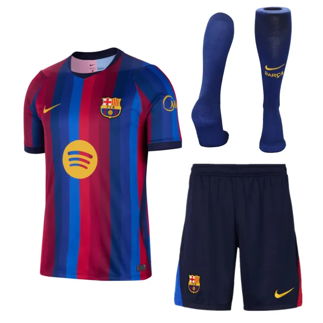 kids Barcelona Home Jersey Suit & Socks 26/27