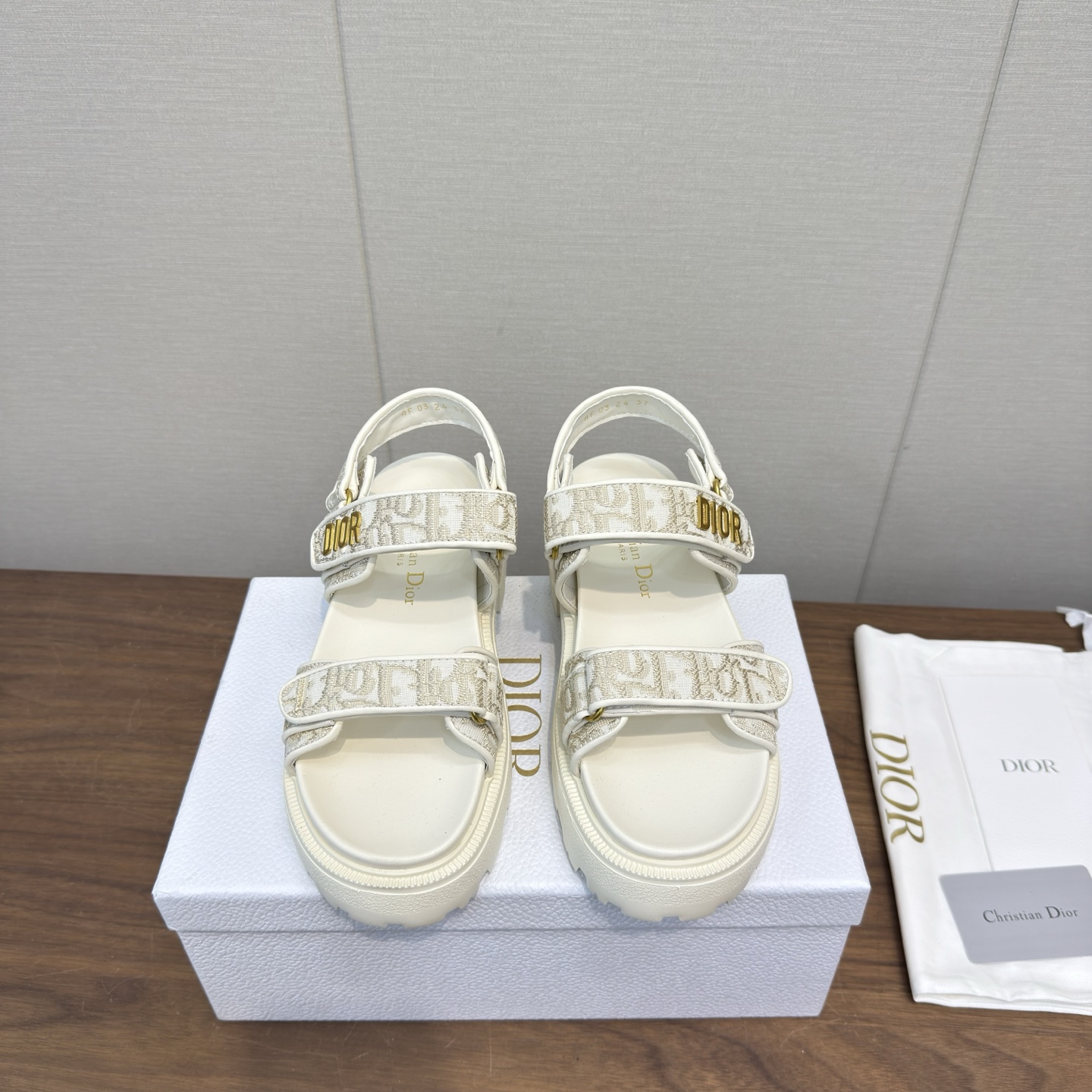 Dior Dioract Leather Platform Sandal