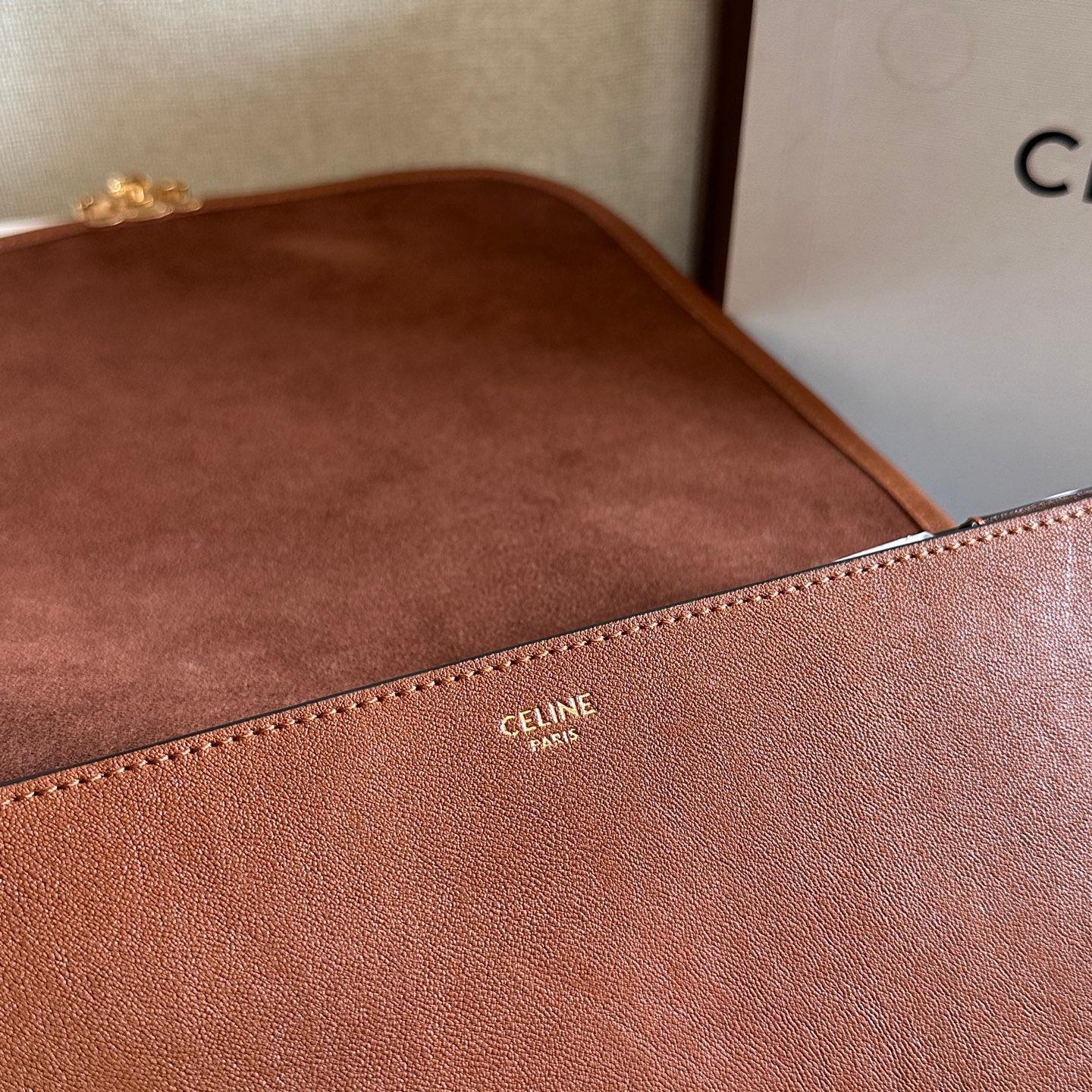 CELINE Soft Triomphe Besace Saddle Messenger Bag