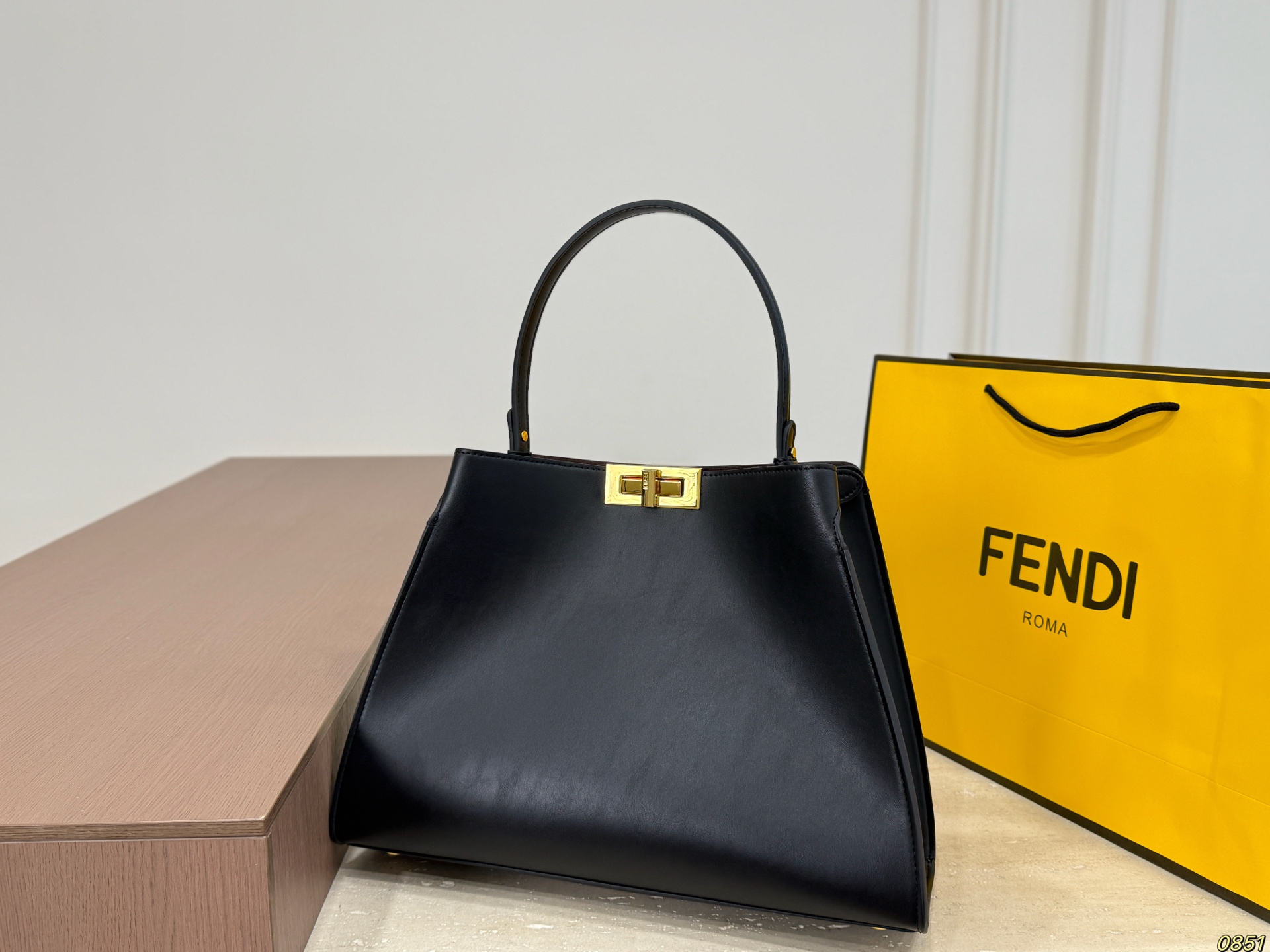 Fendi Keepaboo Trapezoidal Deconstructed Calfskin Soft Top Handle Bag - KAIROO