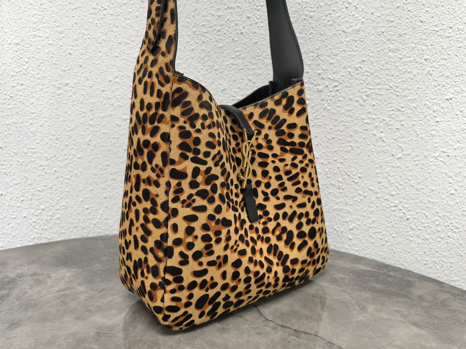 YSL Saint Laurent leopard shoulder bag