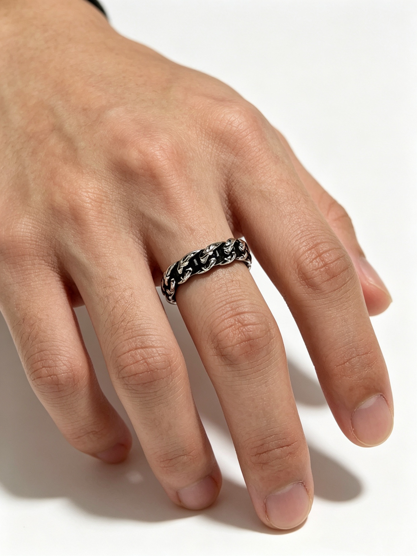 Chrome Hearts Oxidized Silver Unisex Ring