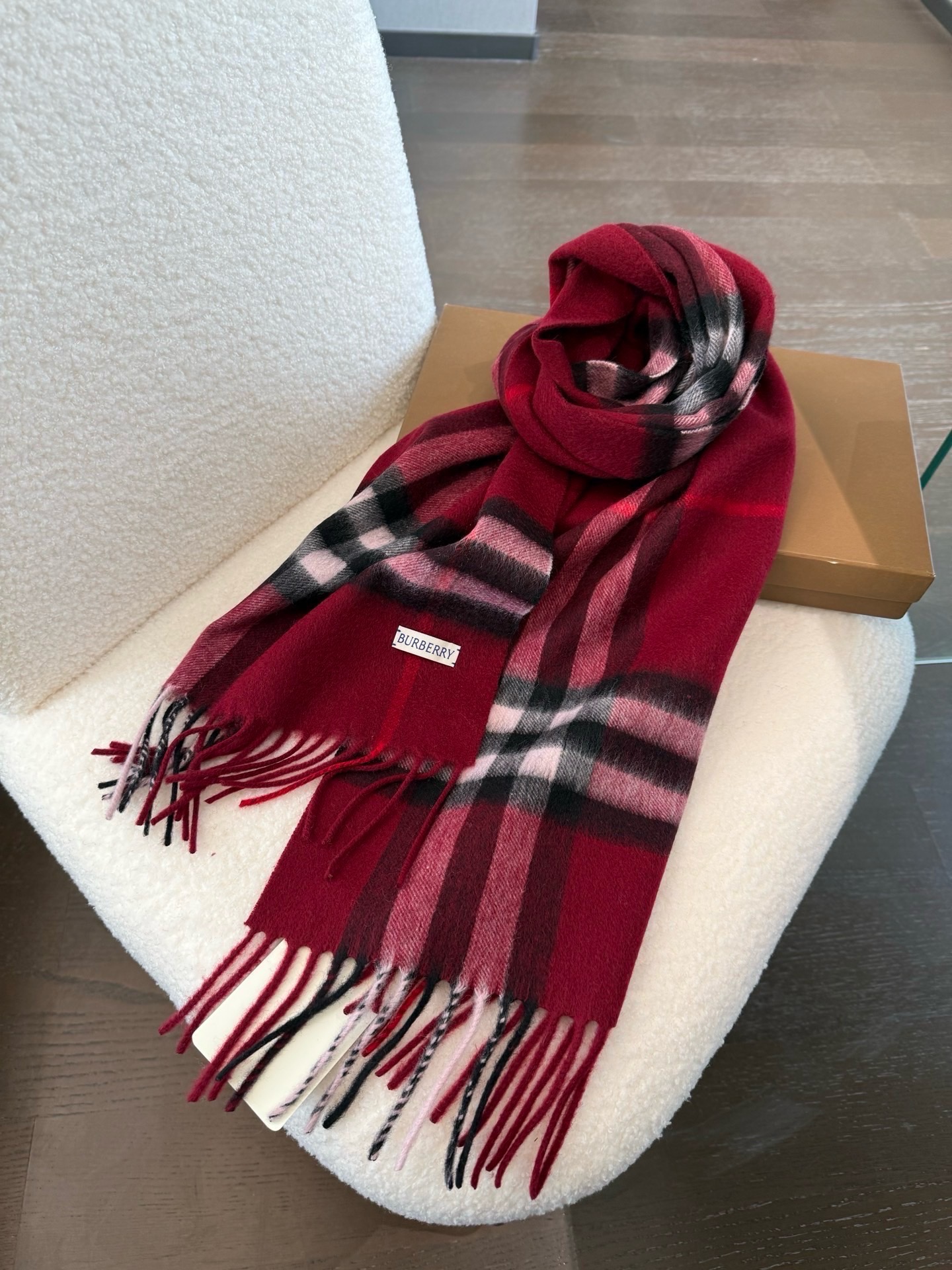 Burberry Classic Check Cashmere Scarf