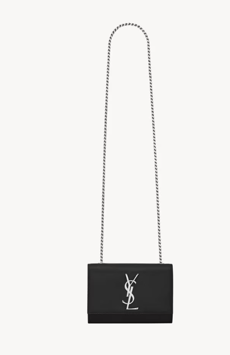 Saint Laurent Black Grained Calfskin Small Kate