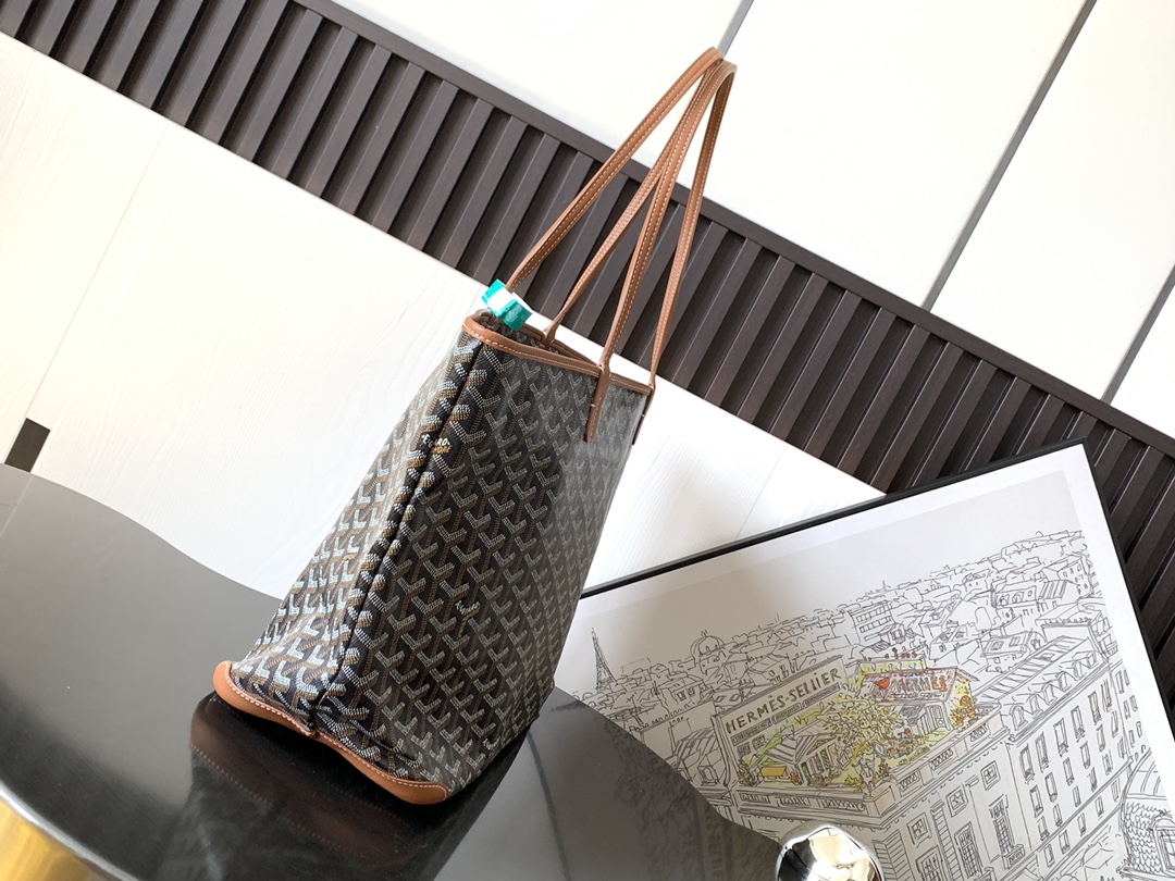 Goyard Artois MM Bag in Black/Tan
