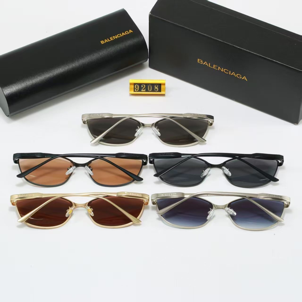 Balenciaga Invisible Oval Metal Sunglasses Top quality - KAIROO