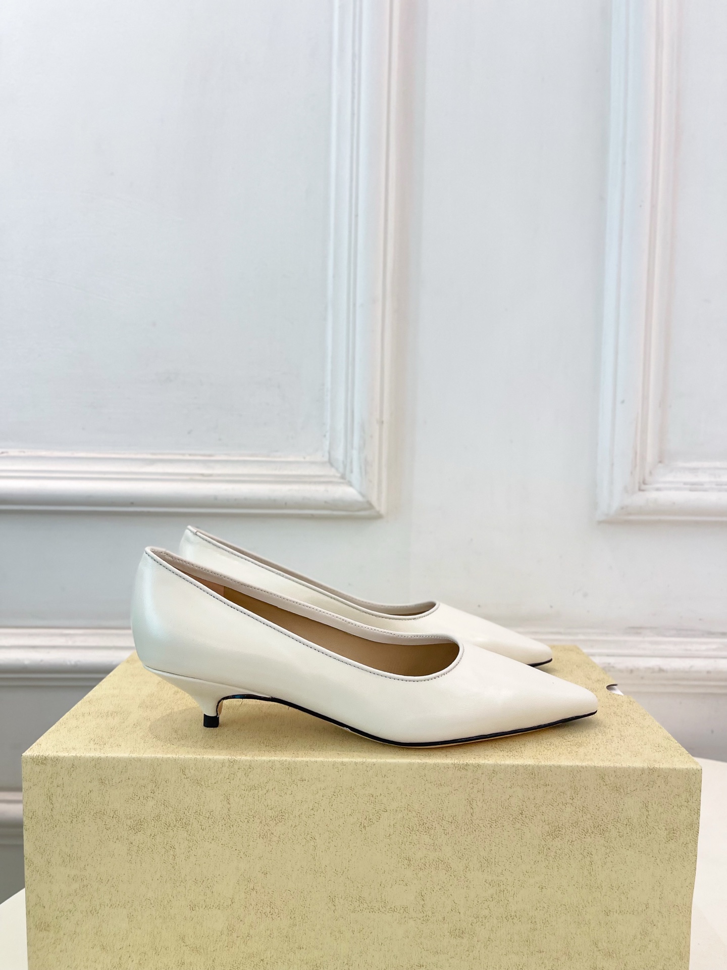 The Row Low Heel Lambskin Pump
