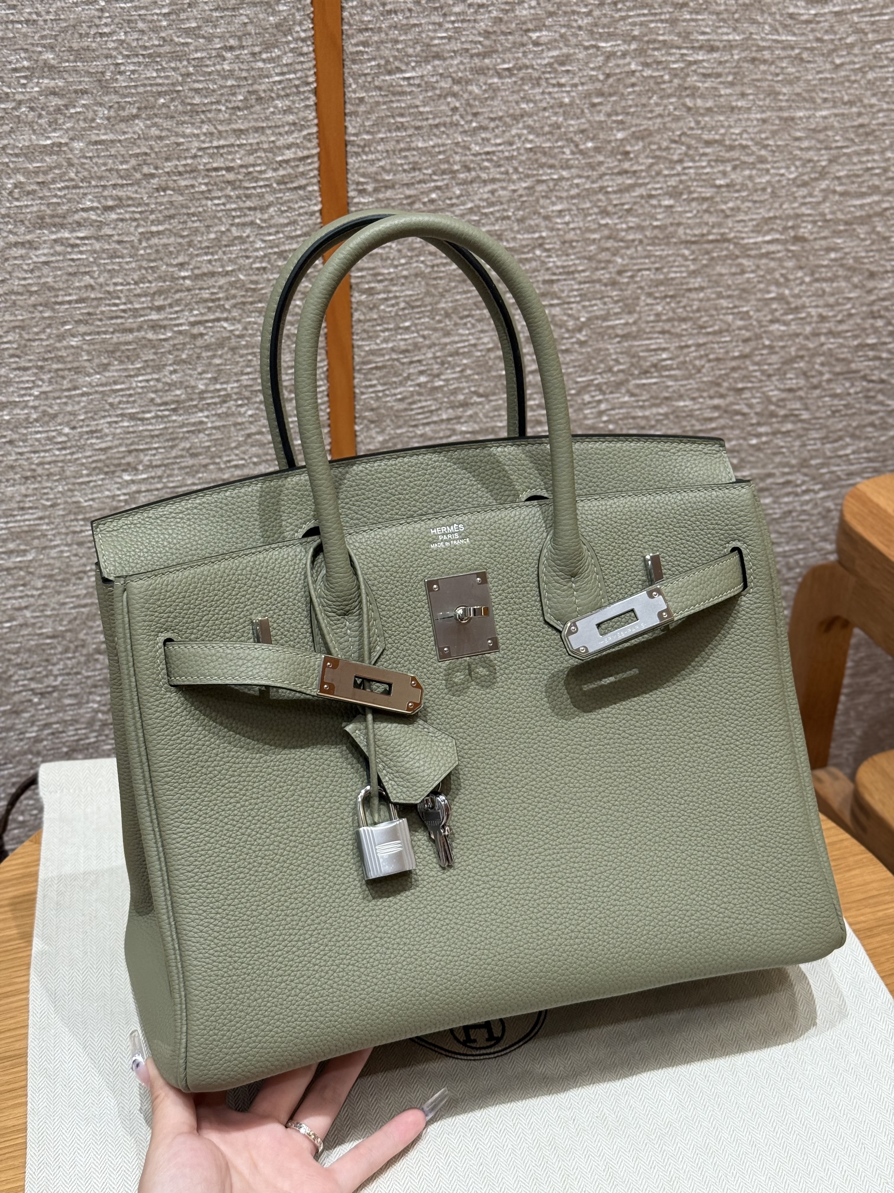 Hermes Sauge Togo Birkin 30 Bag