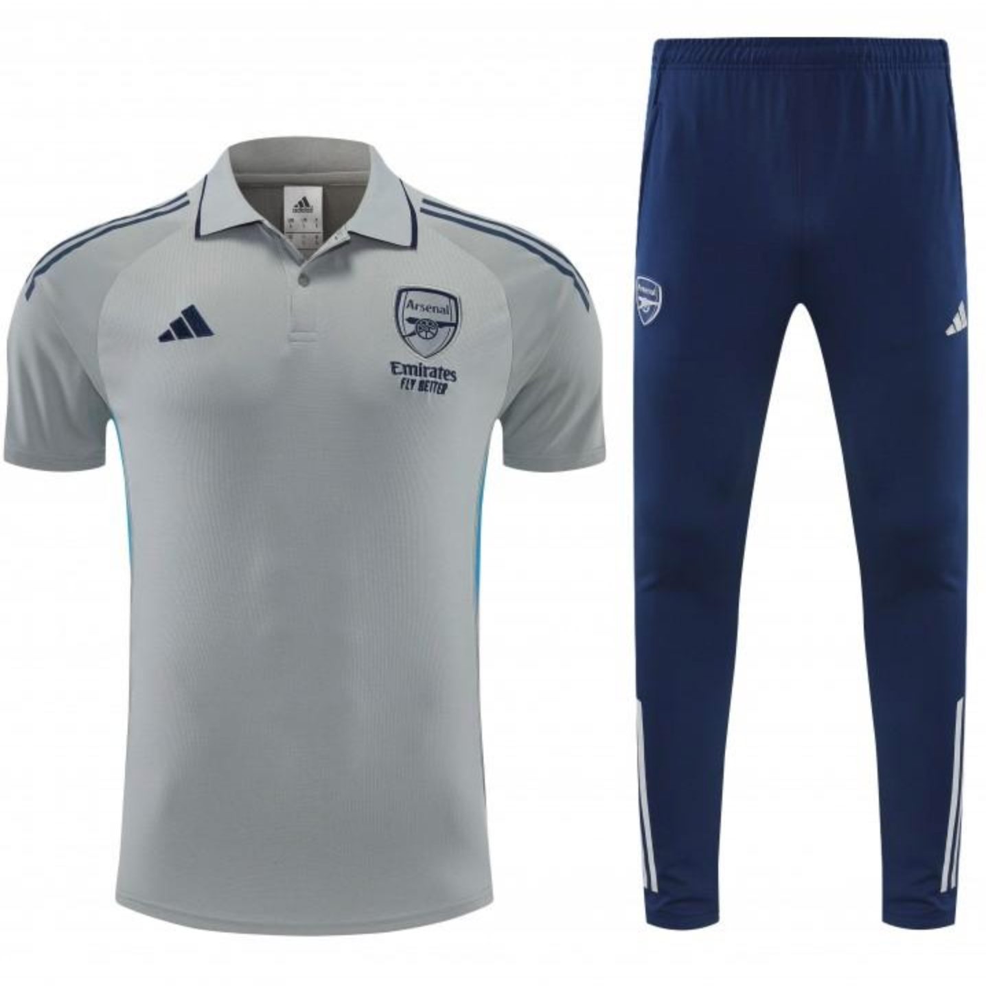 26/27 Arsenal Grey Polo Training Shirt + Long Pants Tracksuit S-2XL