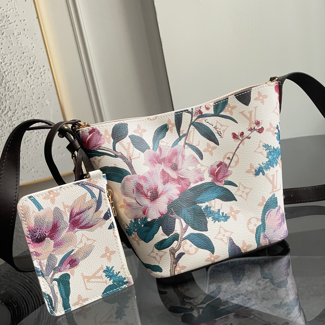 Louis Vuitton  LV All In BB Mini Bucket Bag with Eden Floral Printed Canvas & Leather Strap - KAIROO