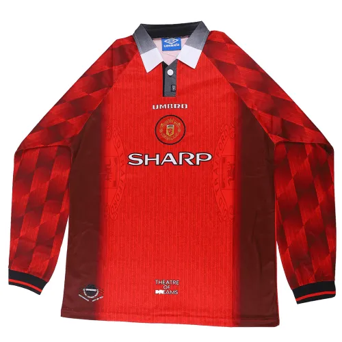 1996/97 Manchester United Retro Long Sleeve Jersey Home