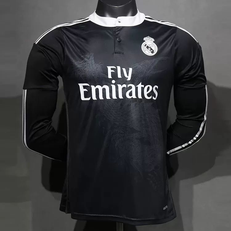 Retro Player Real Mαdrid 14/15 Third Black Long Sleeves S-2XL