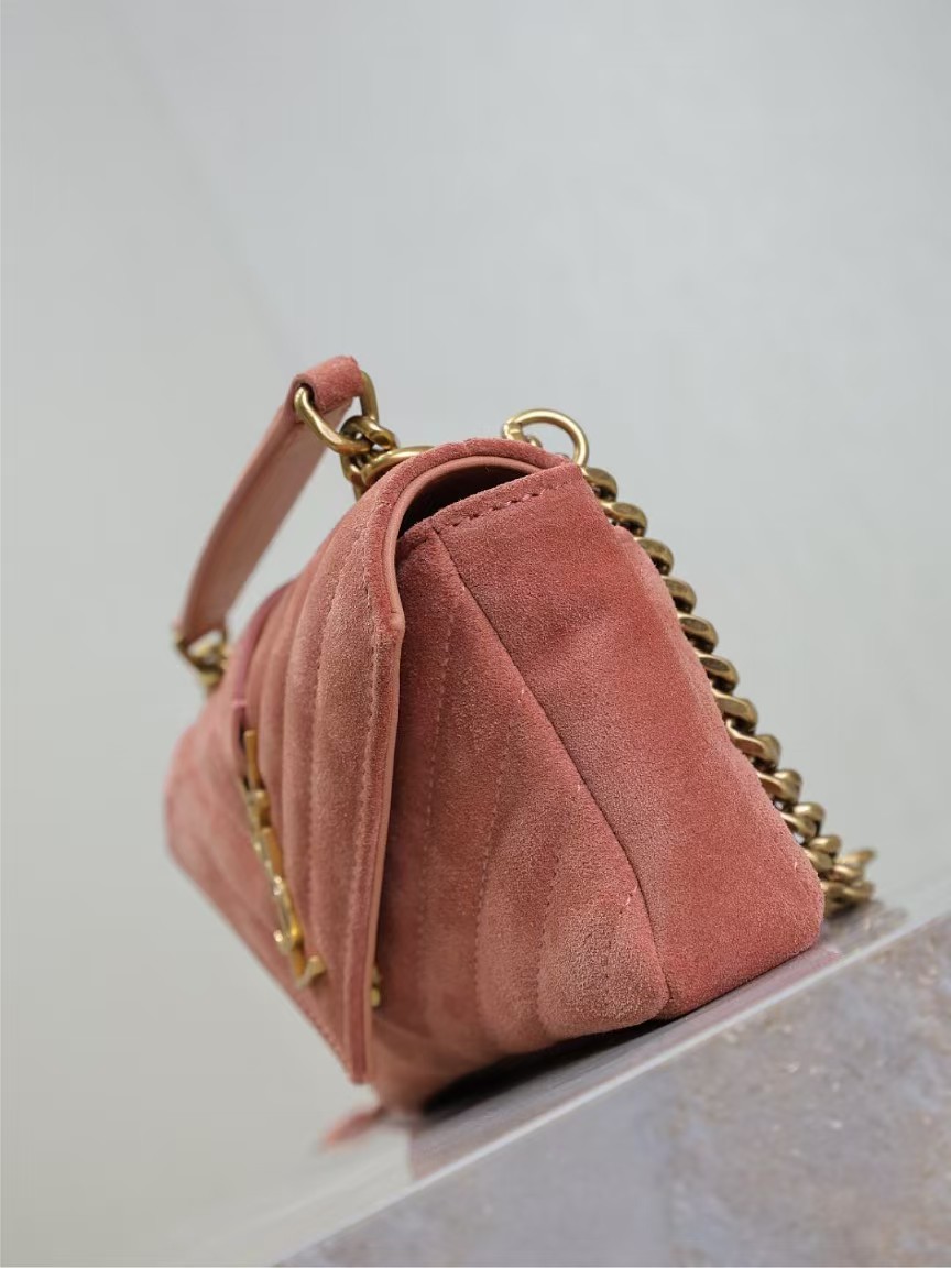 Saint Laurent YSL COLLEGE suede mini bag