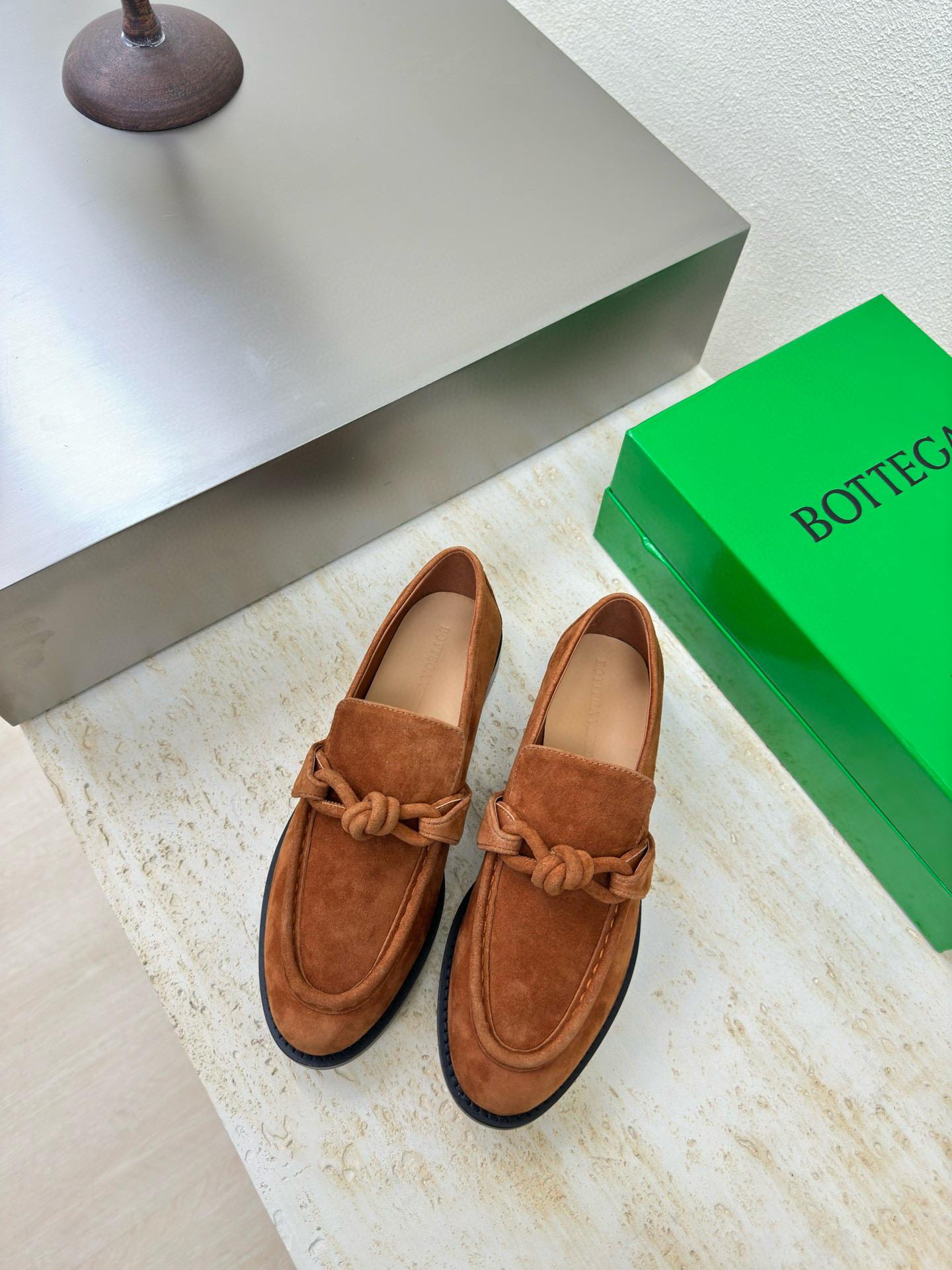 Bottega Women's Astaire Loafer in Brown Suede