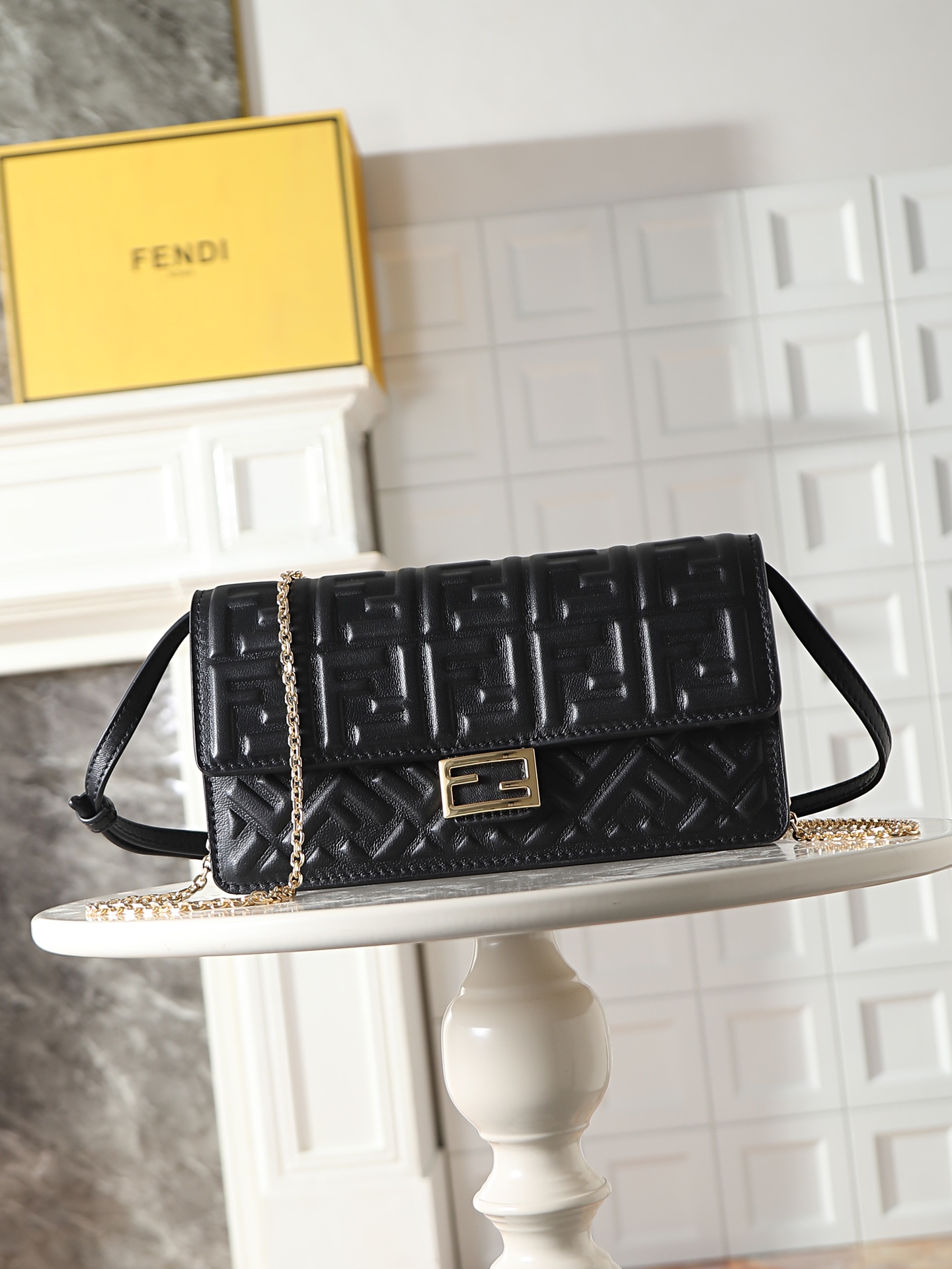 Fendi Chain Mini Bag-Black