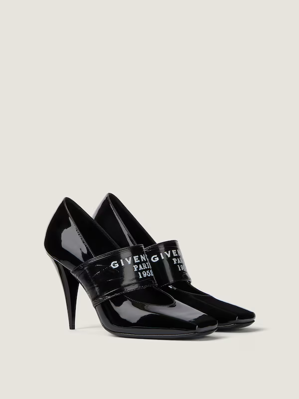 Givenchy Sliced Suqare Tape pumps in patent leather