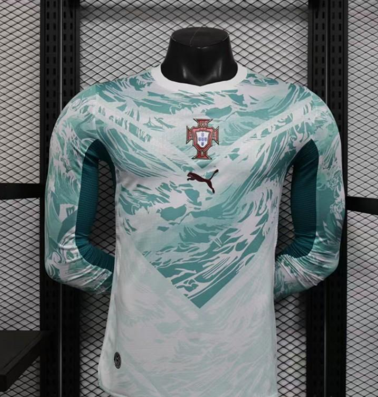 2026 Player Version Portugal Away White Long Sleeve Jersey