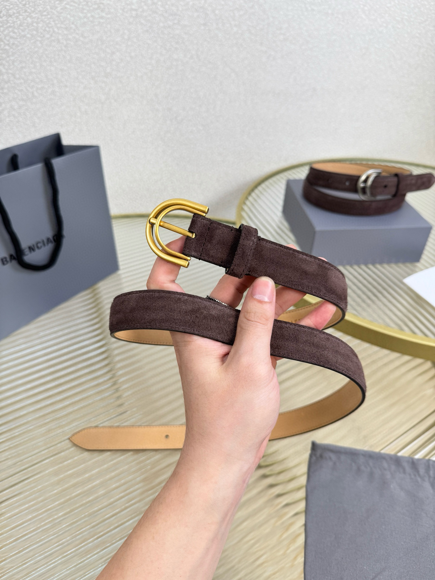 Balenciaga Leather Belt 2.5cm