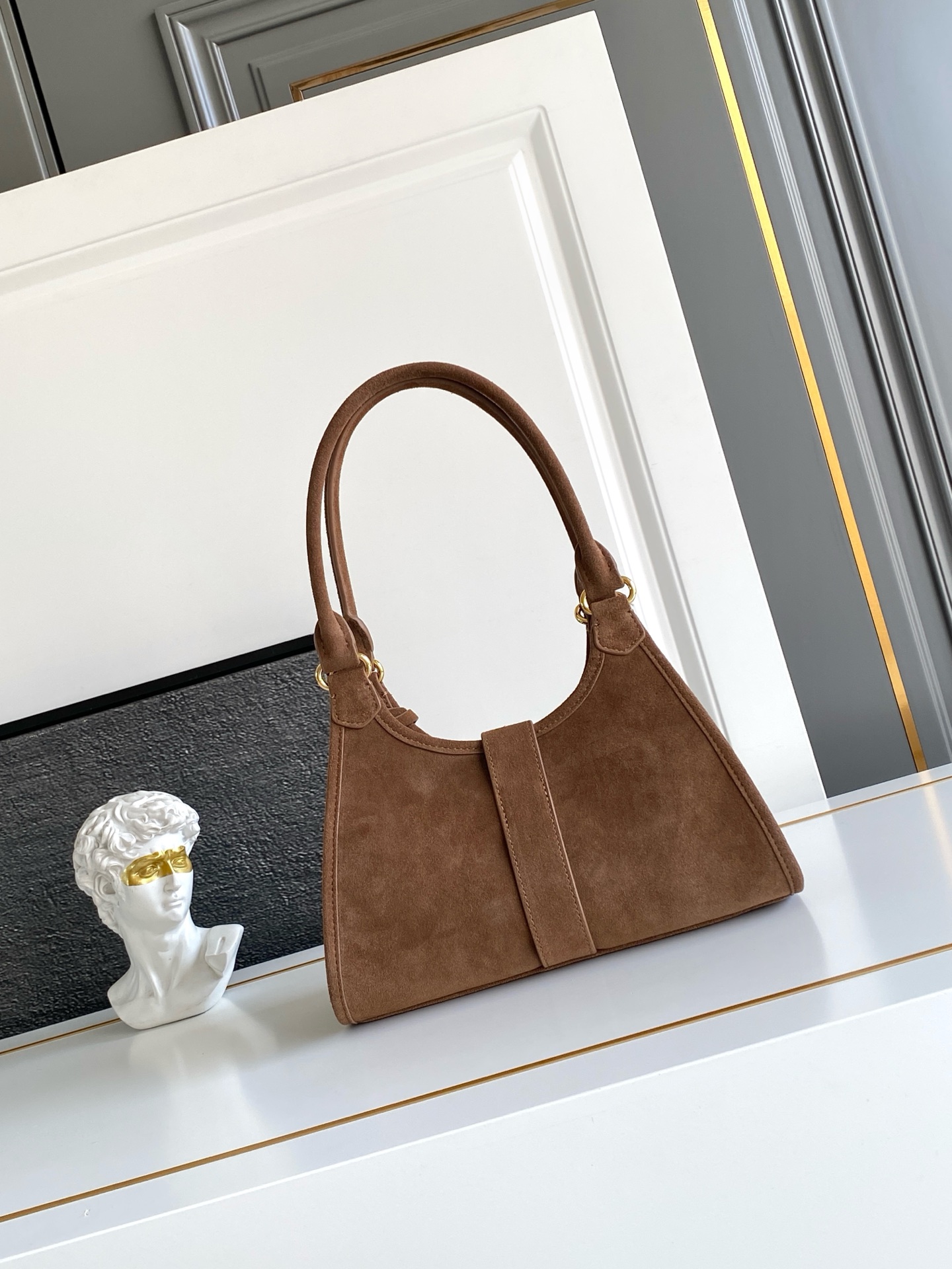 Prada Bag Small Leather Tote Bag Imported Suede 1BG580 (10A Mirror Version)