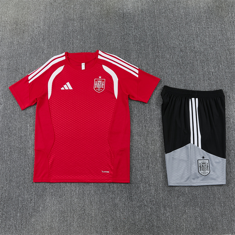 Short Sleeves Spain Training Suit - Red
