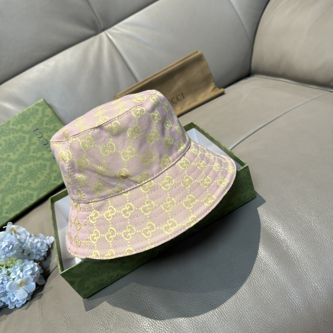 Gucci Pastel GG Monogram Canvas Bucket Hat - KAIROO