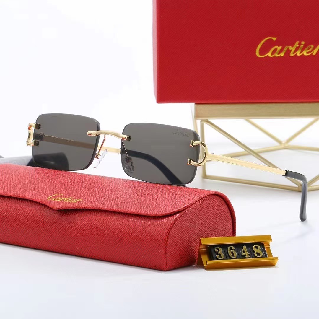 Cartier Metal  Rimless Sunglasses Top quality - KAIROO