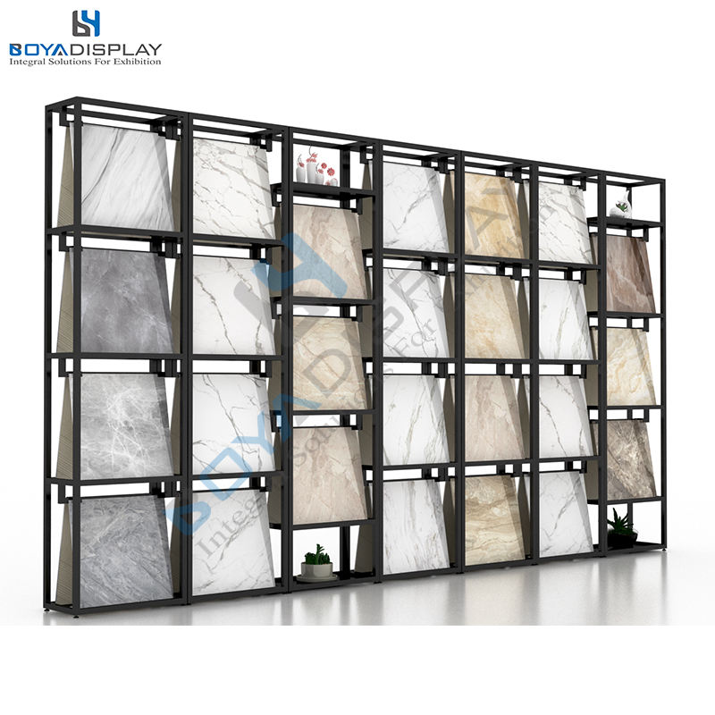 Wholesale Hardwood Parquet Combination Rack for Showroom Ceramic Tile Wall Display Tile Showroom Display Wood Flooring