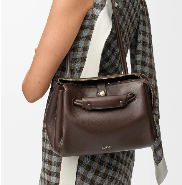 Loewe Small Madrid Handbag in Nappa leather-Dark brown