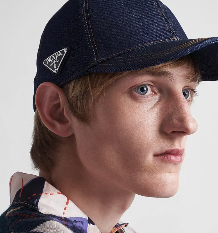 Prada Denim Baseball Cap