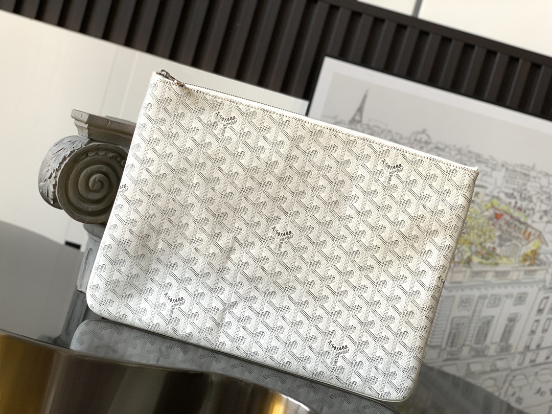 Goyard Sénat pouch in White