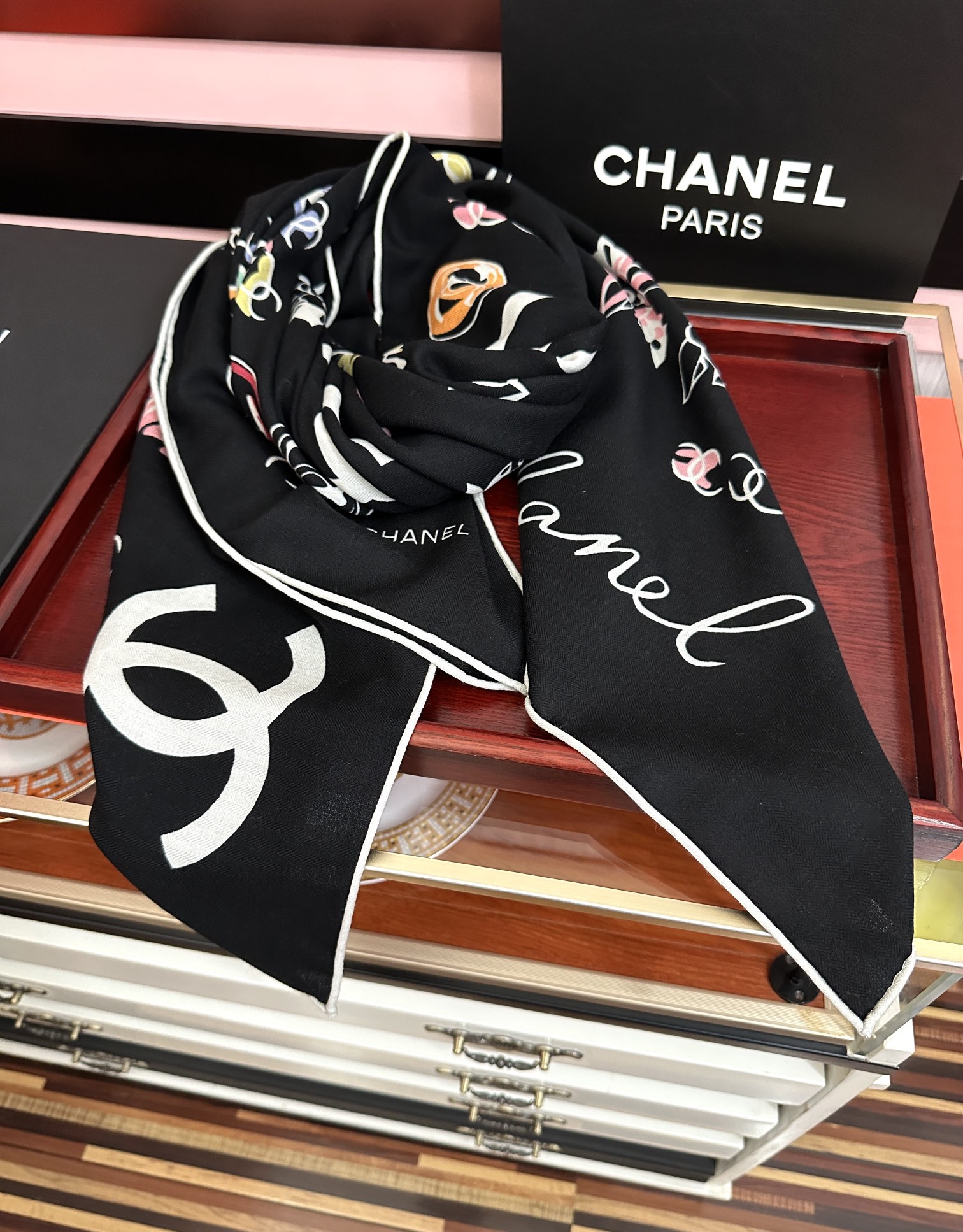 Chanel Silk and Cashmere Shawl 140cm