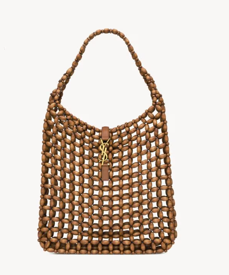 YSL Saint Laurent LE 5 À 7 large in wood beads 823807