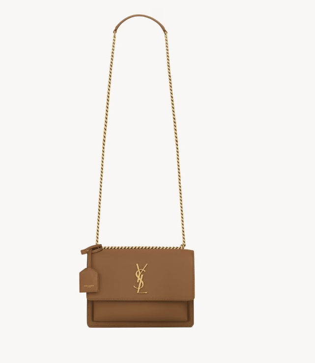 Saint Laurent Fox Smooth Calfskin Sunset Medium Bag
