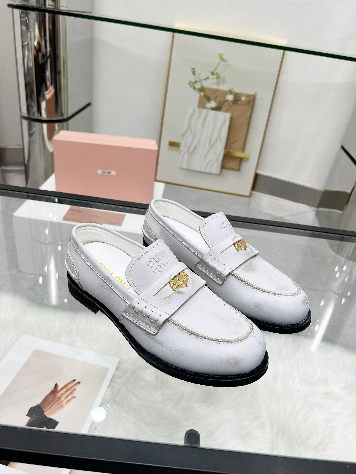 Miu Miu Leather Mocassins