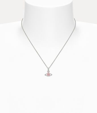 2026 New Vivienne Westwood Style Silver Pink Crystal Saturn Pendant Necklace - Dainty Pink Gem Celestial Jewelry for Women