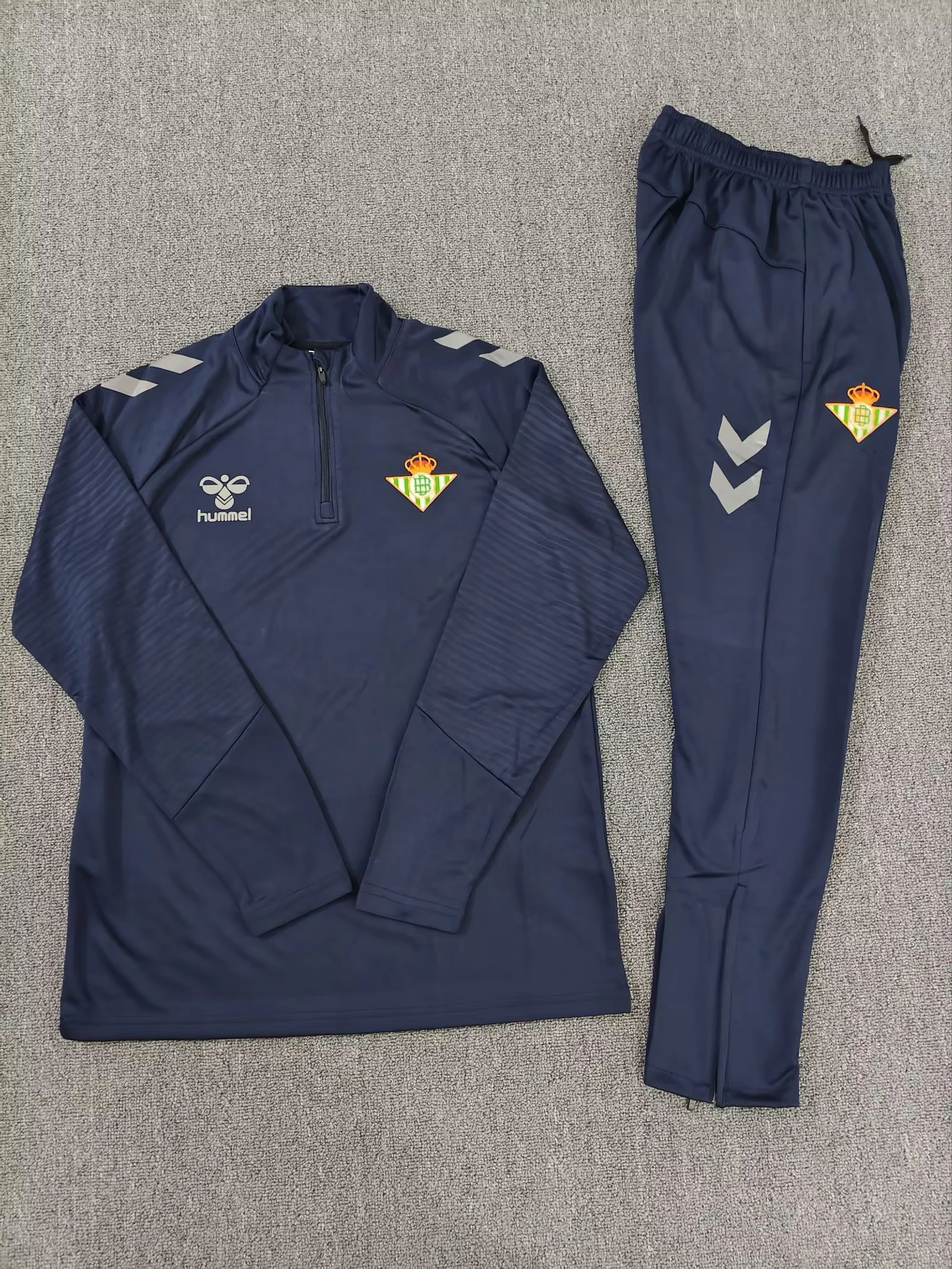 2025/2026 Real Betis Long Zipped Jacket Upper Blue Football Shirt Set
