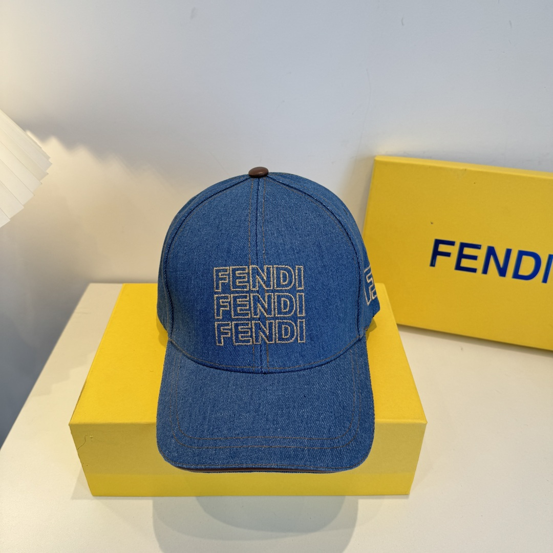Fendi Denim Baseball Cap