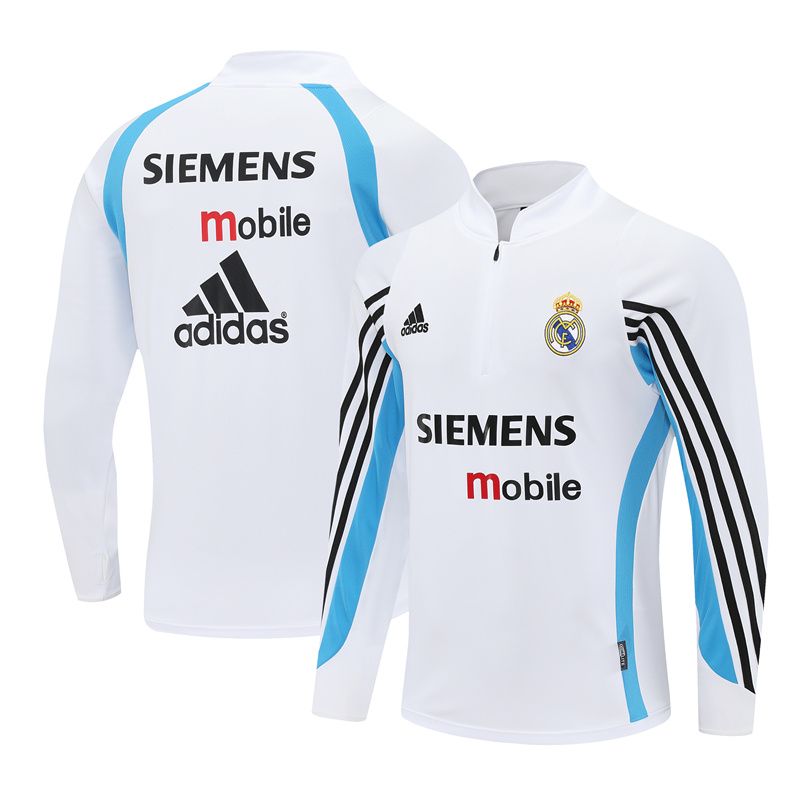 Real Madrid 03/04 half zipper Training White