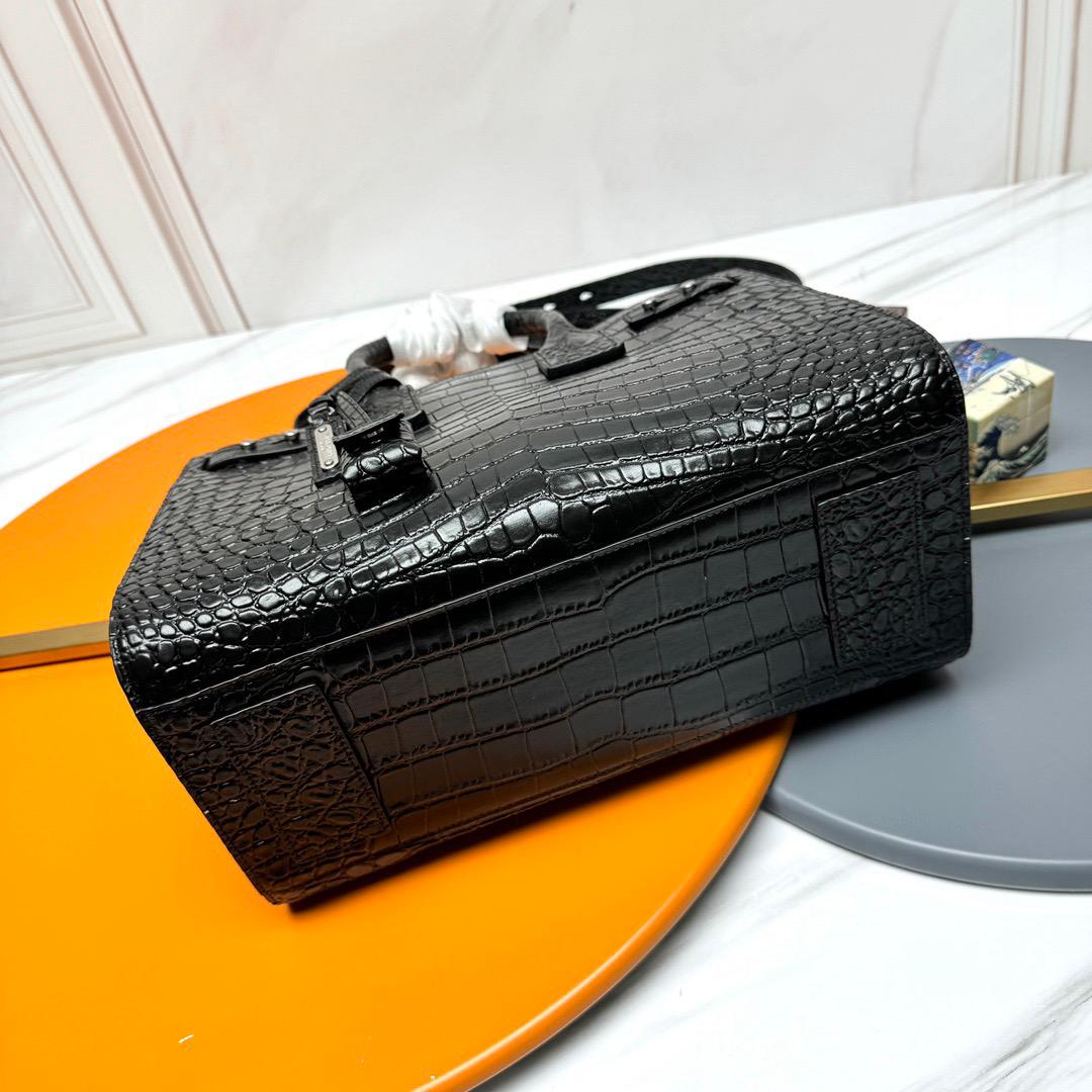 Saint Laurent YSL Black crocodile bag