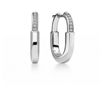 Tiffany Small  Lock Earrings-Silver