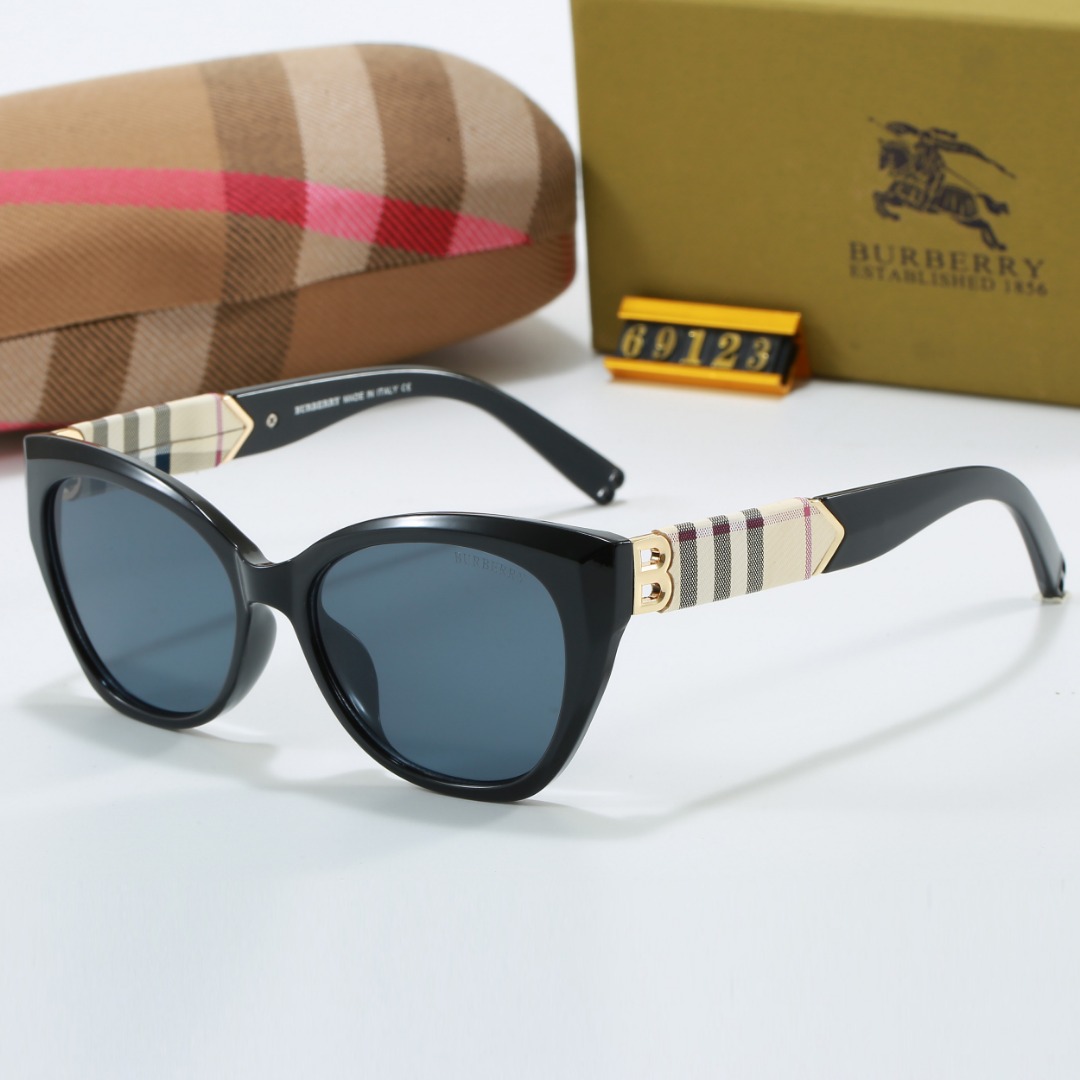 Burberry Check Detail Cat-Eye Sunglasses - KAIROO