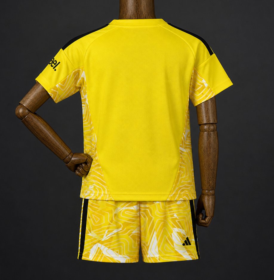 26/27 Kids Arsenal Goalkeeper Yellow/White Jerse Set 16-28 - musan