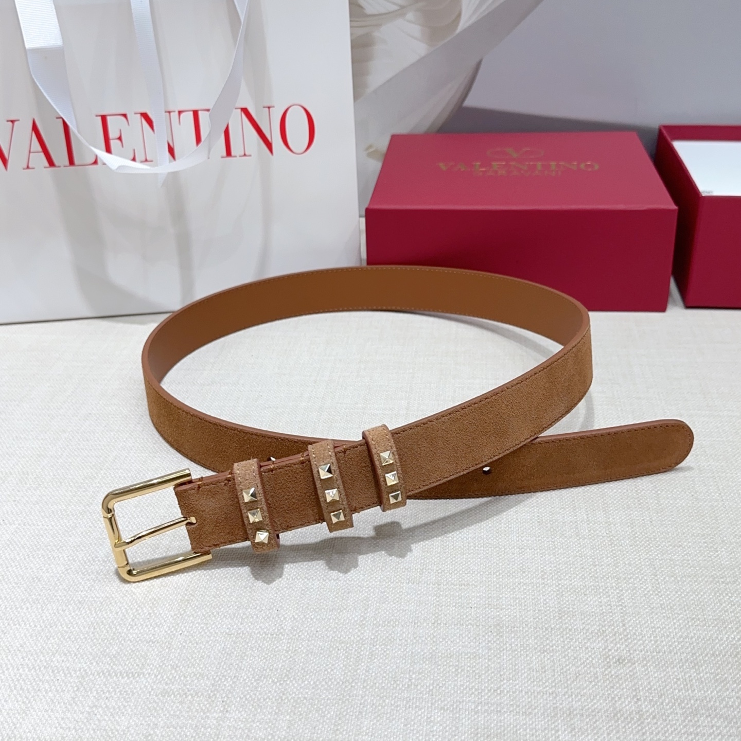 Valentino Suede Belt 3cm