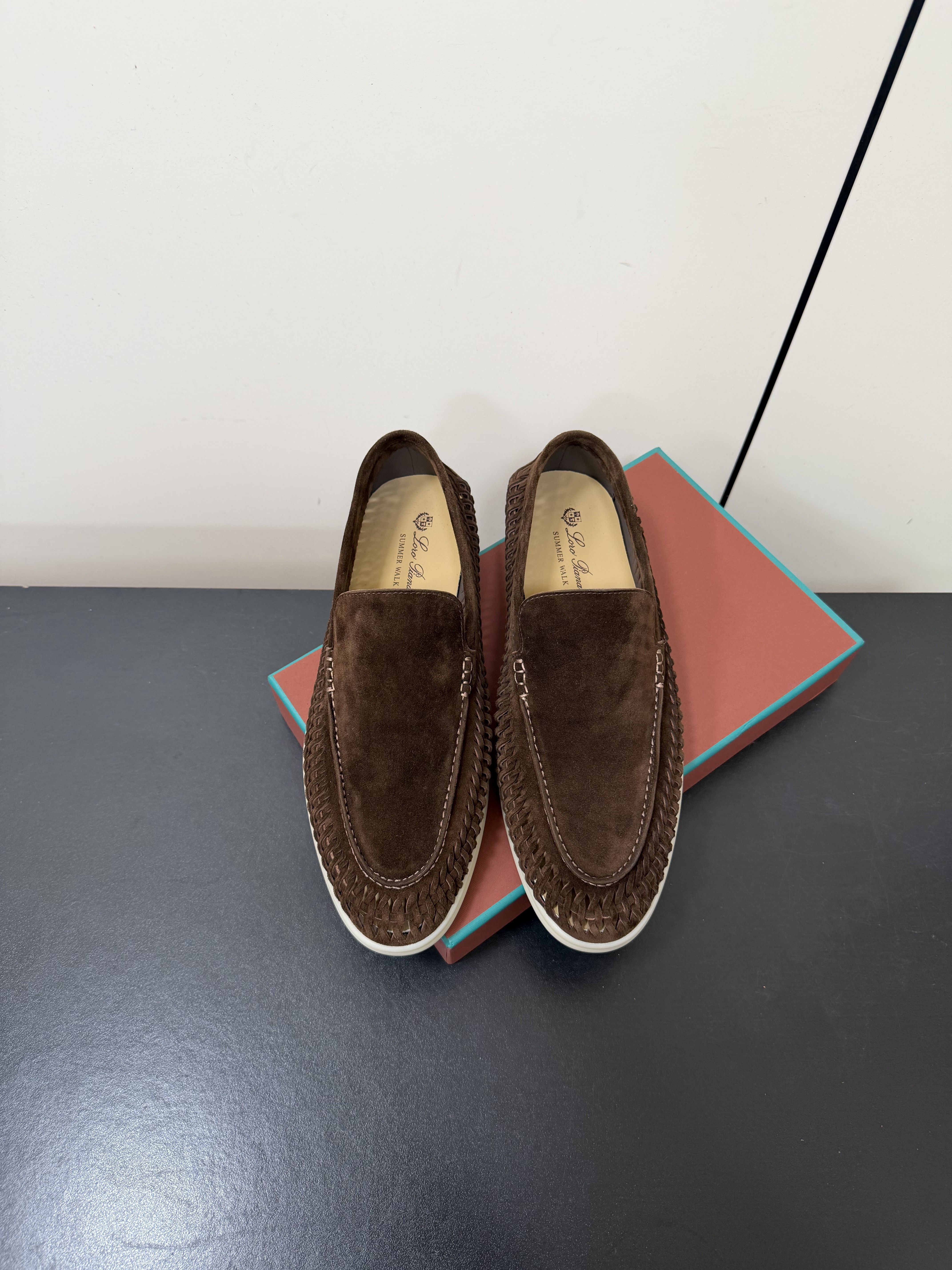 Loro Piana  Unisex Woven Suede Loafer