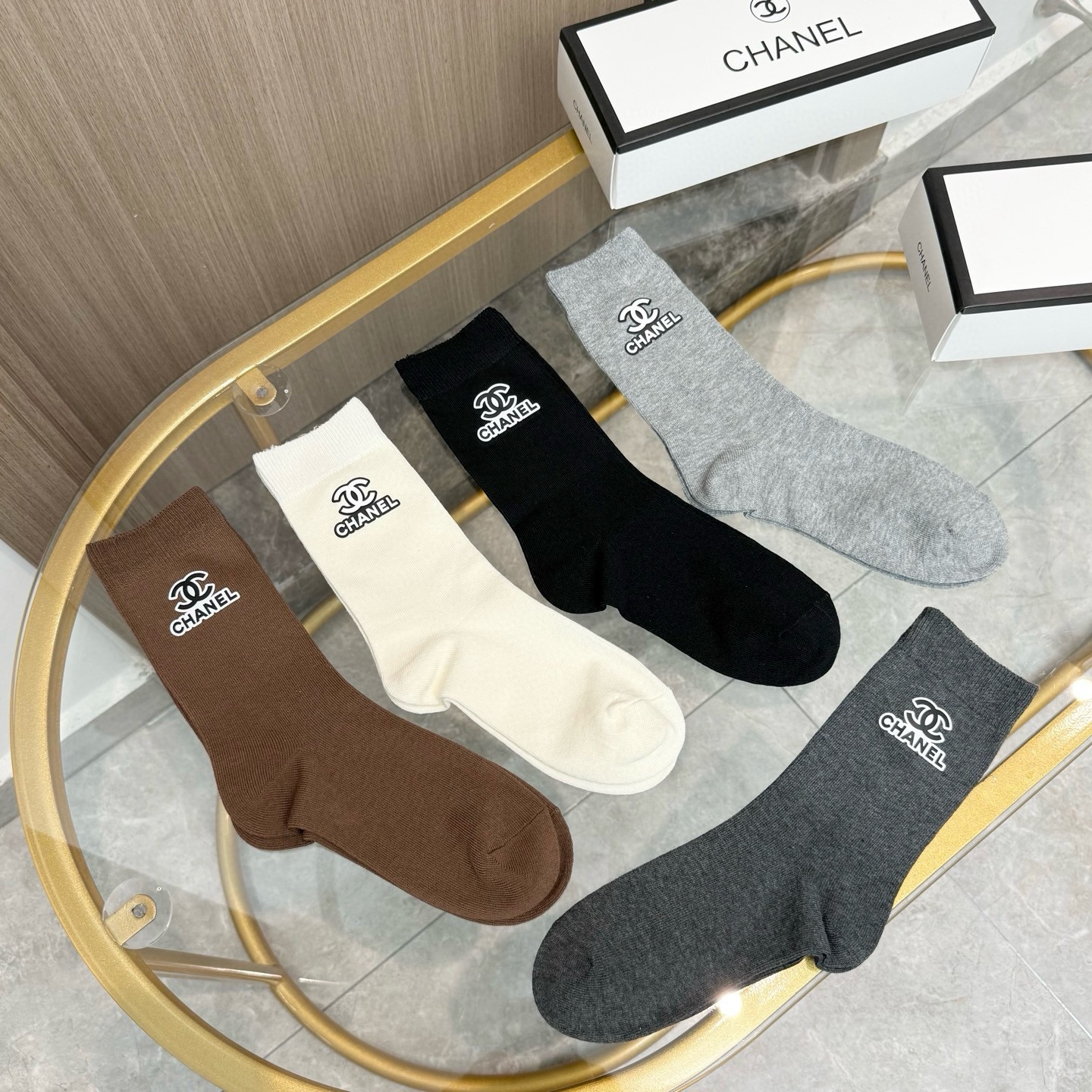 Chanel  Wool Socks ( 5 pairs)