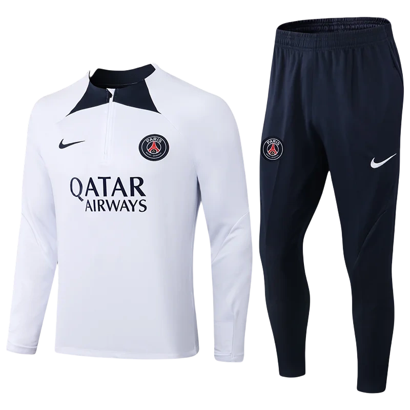 2024/2025 Paris Saint-Germain Half-Pull Training Suit White Football Shirt | Soc Jersey - Premium Football Jersey