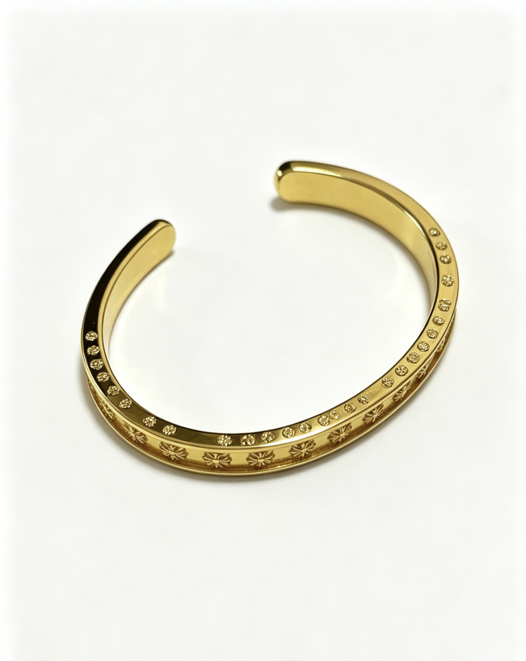 Chrome Hearts Gold Open Bracelet