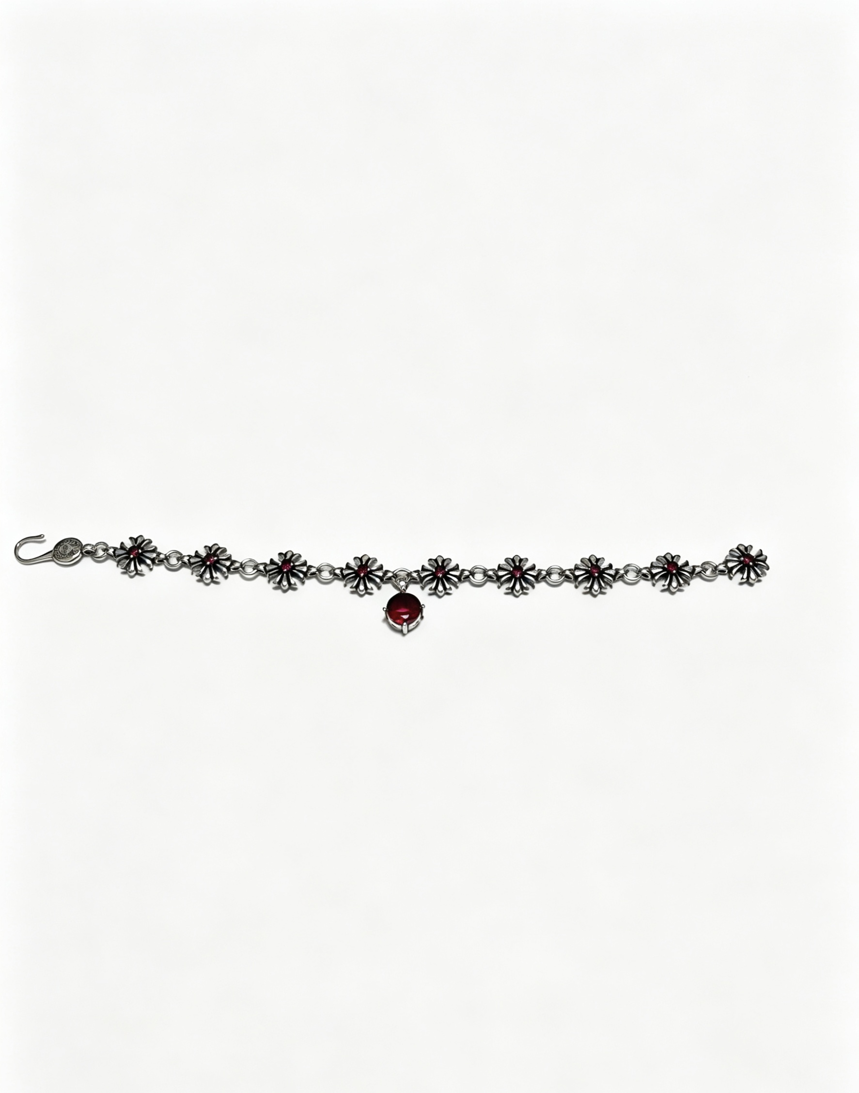 Chrome Hearts Oxidized Silver Unisex Bracelet